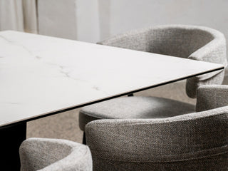 Maplecrest Fixed Dining Table Marmo Ceramic