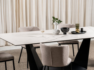Maplecrest Fixed Dining Table Marmo Ceramic