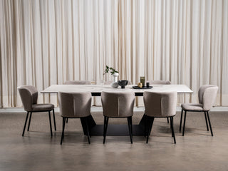 Maplecrest Fixed Dining Table Marmo Ceramic