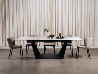 Maplecrest Fixed Dining Table Marmo Ceramic