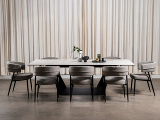 Maplecrest Fixed Dining Table Marmo Ceramic