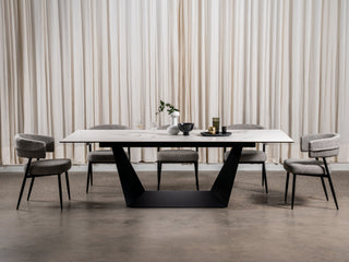 Maplecrest Fixed Dining Table Marmo Ceramic