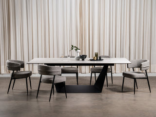 Maplecrest Fixed Dining Table Marmo Ceramic