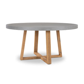 Nova 1.6m Round Dining Table - Grey & Light Honey