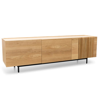 Entertainment TV Unit – Natural with Black Legs