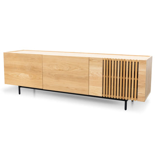 Entertainment TV Unit – Natural with Black Legs