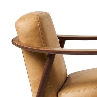 Baltic Leather Armchair - Canyon Whiskey/ Walnut - PREORDER