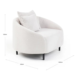 Freya Sofa Chair - Ivory