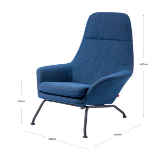 Tallin Fabric Armchair - Copenhagen Sea - PREORDER