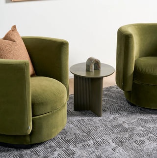 Arena Boucle Occasional Chair - Green Velvet