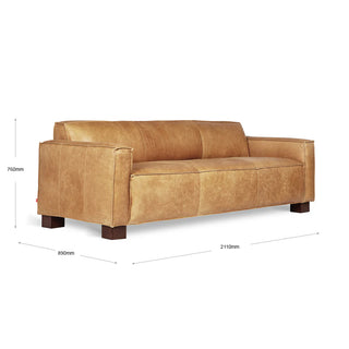 Cabot Leather Sofa - Canyon Whiskey