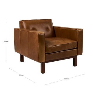 Embassy Armchair - Saddle Brown