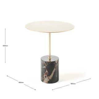 Lilli Side Table - Black & Red Marble