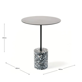 Lilli Side Table - Black & Grey eTerrazzo