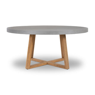 Nova 1.6m Round Dining Table - Grey & Light Honey