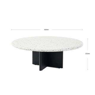 Maybelle Coffee Table - White & Black Terrazzo - Preorder