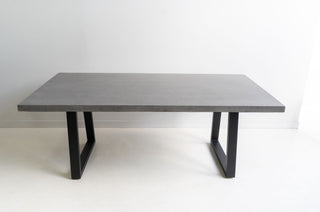 Savannah 2.4m Rectangular Dining Table - Grey & Black