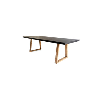 Savannah 2.4m Rectangular Dining Table - Black & Light Honey