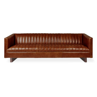 Wallace Leather Sofa - Saddle Brown