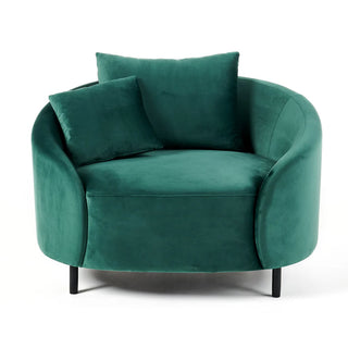 Freya Sofa Chair - Emerald Green Velvet