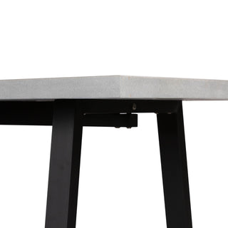 Savannah 2.4m Rectangular Dining Table - Grey & Black