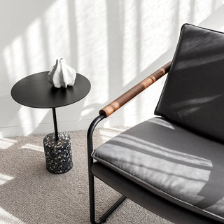 Lilli Side Table - Black & Grey eTerrazzo