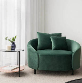 Freya Sofa Chair - Emerald Green Velvet