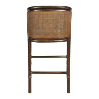 La Rou Rattan & Fabric Counter Stool, Brown / Beige