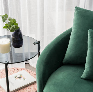 Freya Sofa Chair - Emerald Green Velvet