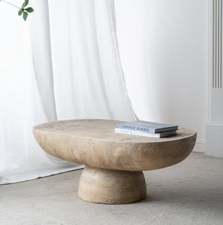 Ravenna cement oval coffee table - 92cm