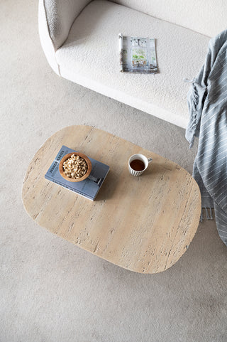 Ravenna cement oval coffee table - 92cm