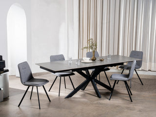 Summit Extension Dining Table Bulgarian Grey Ceramic