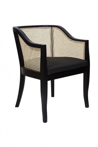 Cedarwood Rattan Occassional Chair Black