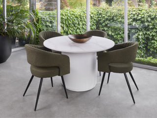 Tranquil Dining Table Snow White Ceramic