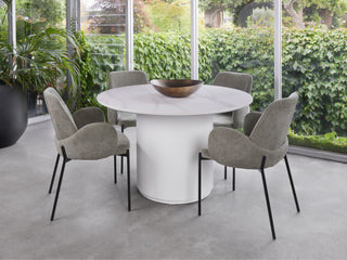 Tranquil Dining Table Snow White Ceramic