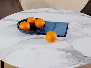 Monterey Dining Table Marble Effect White SevGrove