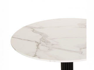 Monterey Dining Table Marble Effect White SevGrove