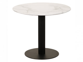 Monterey Dining Table Marble Effect White SevGrove
