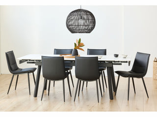Crestwood Large Extension Dining Table Snow White Ceramic
