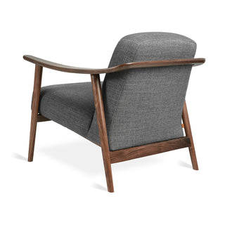 Baltic Fabric Armchair - Andorra Pewter/ Walnut