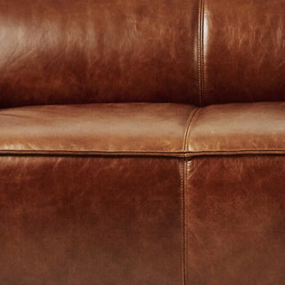 Cabot Leather Sofa - Saddle Brown