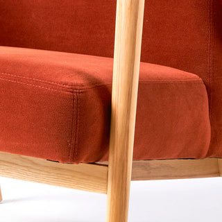 Baltic Fabric Armchair - Velvet Russet / Ash - PREORDER