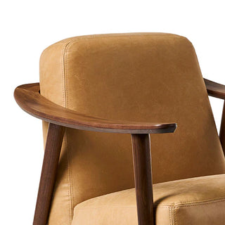 Baltic Leather Armchair - Canyon Whiskey/ Walnut - PREORDER