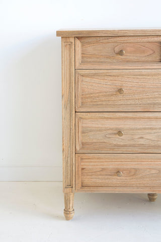 Bella Dresser - 5 Drawer - Weathered Oak