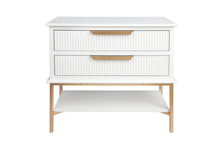 Aimee Bedside Table - Large White