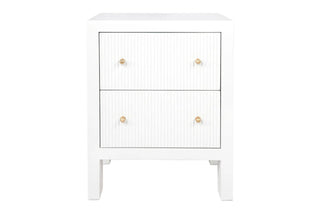 Ariana Bedside Table - Large White