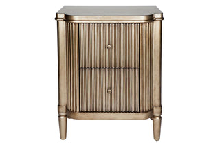 Arielle Bedside Table - Antique Gold