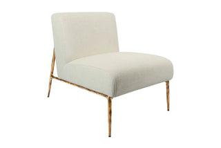 Aries Leisure Chair Gold in Natural Linen