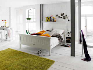 Halifax King Bed with Footboard - White