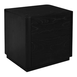 Gatsby 2 Drawer Bedside Table - Black